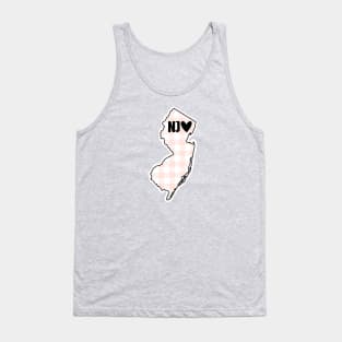 USA States: New Jersey (pink plaid) Tank Top